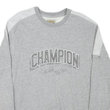 CHAMPION Mens Grey Pullover Sweatshirt XL Cotton Blend Crew Neck Casual