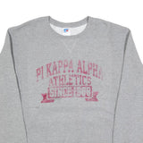 RUSSELL ATHLETIC Mens Grey Pi Kappa Alpha Athletics Crew Neck L Cotton Blend