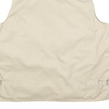 KAMU Mens Beige Cotton Blend Utility Jacket L Zip Vest Pocketed