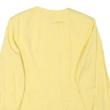 JAEGER Womens Yellow Linen Blend Button Jacket UK 16 Classic Tailored