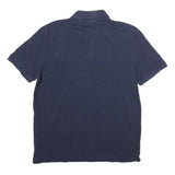 LACOSTE Mens Blue Short Sleeve Plain Polo Shirt L Classic Cotton Logo