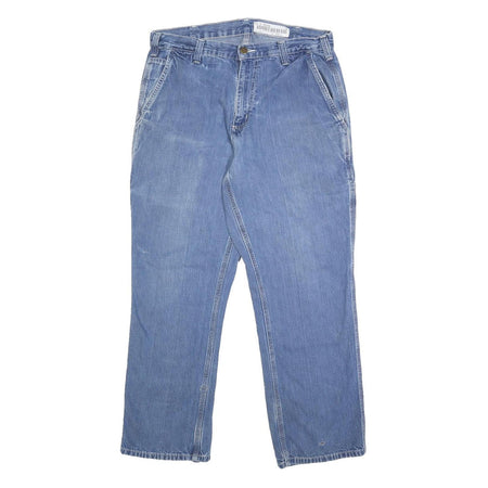 CARHARTT Mens Jeans Blue Relaxed Straight Denim Medium W32 L27 Workwear Casual