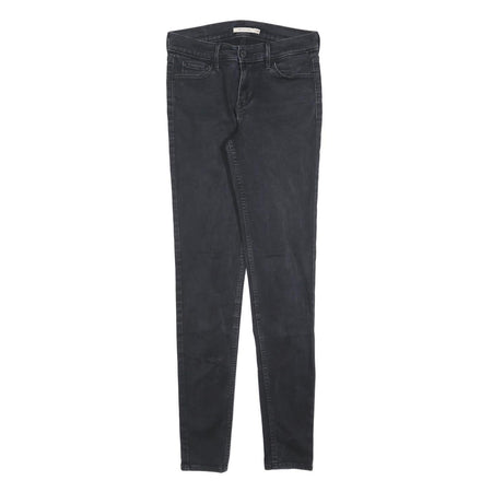LEVI'S Womens 710 Jeans Black Slim Skinny Denim Dark W29 L32 Stretch Cotton