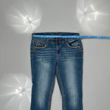 Rhythm Blues Boot Cut Jeans - 32W UK 10 Blue Cotton