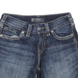 SILVER Womens Shorts Blue Denim S W28 Casual Classic Cotton Blend
