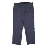 BOSS Mens Wool Navy Regular Fit Straight Leg Trousers W32 L27 Dress Pants