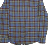 WRANGLER Mens Blue & Maroon Check Shirt S Long Sleeve Casual Cotton Shirt