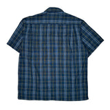 Columbia Checked Short Sleeve Shirt - Large Blue Cotton