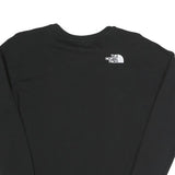 THE NORTH FACE Womens Black Sweatshirt Crew Neck XS Logo Print Casual Pullover