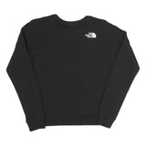 THE NORTH FACE Womens Black Sweatshirt Crew Neck XS Logo Print Casual Pullover