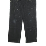 CARHARTT Mens Relaxed Black Denim Jeans W30 L31 Workwear Zip Closure