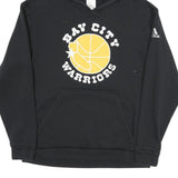 ADIDAS Mens Black Bay City Warriors Pullover Hoodie M Basketball Style
