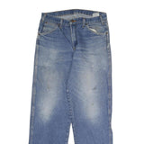 DICKIES Mens Regular Fit Blue Denim Jeans W32 L32 Straight Cotton Blend Zip