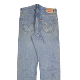 LEVI'S 505 Mens Jeans Blue Regular Regular Fit Denim Light W34 L34 Classic Zip