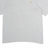 CARHARTT Mens Grey & Yellow Pocket T-Shirt L Short Sleeve Crew Neck Classic