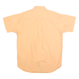 NAUTICA Mens Peach & Yellow Cotton Blend Short Sleeve Shirt L Classic Casual