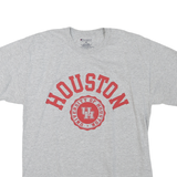CHAMPION Mens Grey Houston Graphic T-Shirt M Short Sleeve Crew Neck Cotton Blend