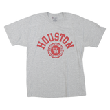 CHAMPION Mens Grey Houston Graphic T-Shirt M Short Sleeve Crew Neck Cotton Blend