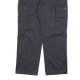 TEDDY'S Womens Relaxed Navy Blue Cargo Trousers W36 L28 Cotton Blend Zip Pocket