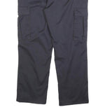 TEDDY'S Womens Relaxed Navy Blue Cargo Trousers W36 L28 Cotton Blend Zip Pocket