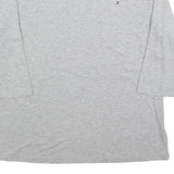 TOMMY HILFIGER Womens Grey 2XL Long Sleeve Boat Neck Plain T-Shirt Cotton