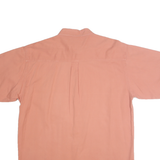 BUGLE BOY Mens Peach Cotton Short Sleeve Shirt XL Casual Button Down