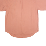 BUGLE BOY Mens Peach Cotton Short Sleeve Shirt XL Casual Button Down