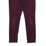 LEVI'S Womens Red Slim Skinny Corduroy Trousers W28 L28 Zip Closure Stylish