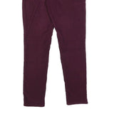 LEVI'S Womens Red Slim Skinny Corduroy Trousers W28 L28 Zip Closure Stylish