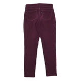LEVI'S Womens Red Slim Skinny Corduroy Trousers W28 L28 Zip Closure Stylish