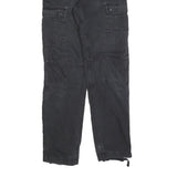 CARHARTT Mens Cotton Blend Black Regular Cargo Trousers W29 L32 Workwear Zip