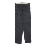 CARHARTT Mens Cotton Blend Black Regular Cargo Trousers W29 L32 Workwear Zip