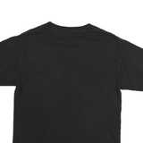 Mens Black Graphic T-Shirt S Short Sleeve Crew Neck Cotton Blend Skull Print