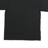 Mens Black Graphic T-Shirt S Short Sleeve Crew Neck Cotton Blend Skull Print