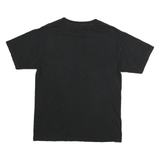 Mens Black Graphic T-Shirt S Short Sleeve Crew Neck Cotton Blend Skull Print