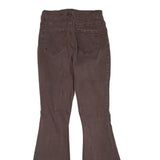 LEGEND Womens Brown Regular Fit Flared Denim Cotton Blend Jeans W26 L32 Stylish