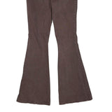LEGEND Womens Brown Regular Fit Flared Denim Cotton Blend Jeans W26 L32 Stylish