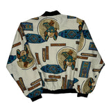 1980'S Luxury Shell Jacket - Medium Multicoloured Silk