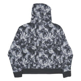 CHAMPION Womens Black & Grey Tie Dye Pullover Hoodie L Cotton Blend