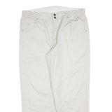 BIG STAR Mens Cotton Blend White Regular Fit Straight Leg Trousers W38 L30
