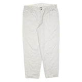 BIG STAR Mens Cotton Blend White Regular Fit Straight Leg Trousers W38 L30