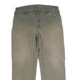 DICKIES Mens Cotton Beige Regular Fit Straight Trousers W38 L31 Workwear Button