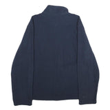 STARTER Mens Navy Blue Jacket L Polyester Zip Plain Casual Outerwear