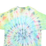 GILDAN Mens Yellow Tie Dye T-Shirt XL Short Sleeve Crew Neck Spiral Pattern