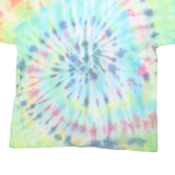 GILDAN Mens Yellow Tie Dye T-Shirt XL Short Sleeve Crew Neck Spiral Pattern