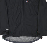 BERGHAUS Mens Black Outdoor Jacket XL Polyester Blend Plain Zip Waterproof