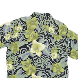 BON HOMME Mens Green Pattern Rayon Shirt M Floral Black Grey Hawaiian Casual