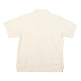 CUBAND Mens Cream Cotton Blend Shirt M Button Front Four Pocket Casual