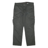 TEDDYS Mens Regular Fit Green Cargo Trousers W37 L30 Cotton Blend Zip Closure