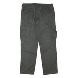 TEDDYS Mens Regular Fit Green Cargo Trousers W37 L30 Cotton Blend Zip Closure